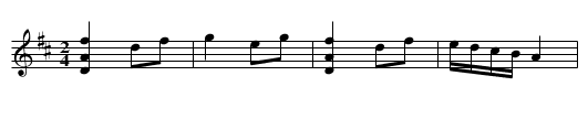 Smiling Polly - staff notation
