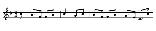 Smiling Polly - staff notation