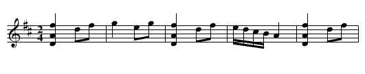 Smiling Polly - staff notation