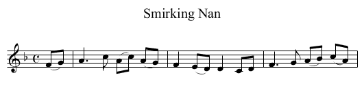 Smirking Nan - staff notation