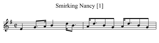 Smirking Nancy [1] - staff notation