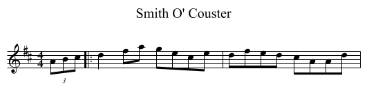 Smith O' Couster - staff notation