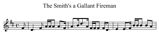 Smith's a Gallant Fireman, The - staff notation