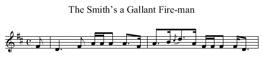 Smith’s a Gallant Fire-man, The - staff notation