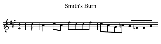 Smith's Burn - staff notation