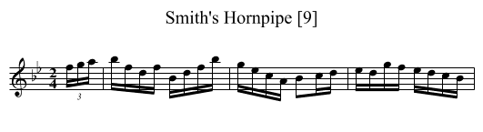 Smith's Hornpipe [9] - staff notation