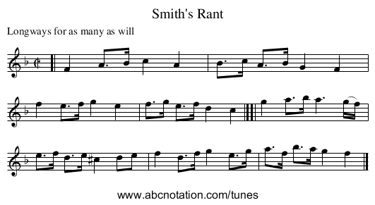 Smith's Rant - staff notation