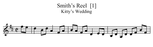 Smith’s Reel  [1] - staff notation