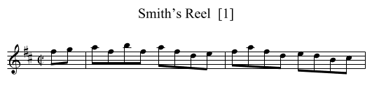 Smith’s Reel  [1] - staff notation