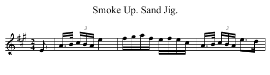 Smoke Up. Sand Jig. - staff notation