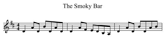 Smoky Bar, The  - staff notation