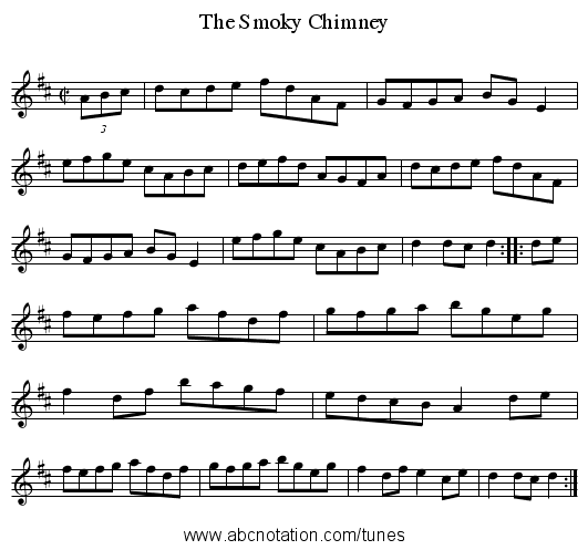 Smoky Chimney, The - staff notation