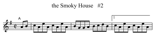 Smoky House   #2, the  - staff notation