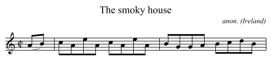 smoky house, The  - staff notation