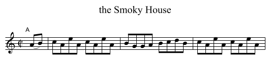 Smoky House, the  - staff notation