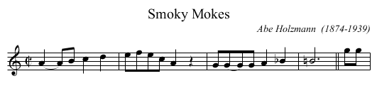 Smoky Mokes - staff notation