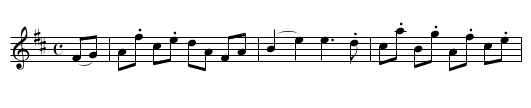 Smoky Mountain Schottische - staff notation