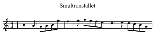 Smultronstället - staff notation