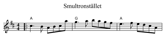Smultronstället - staff notation