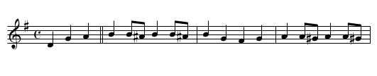 Snow Dear - staff notation