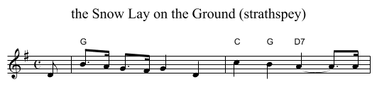 Snow Lay on the Ground (strathspey), the  - staff notation
