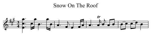 Snow On The Roof - staff notation