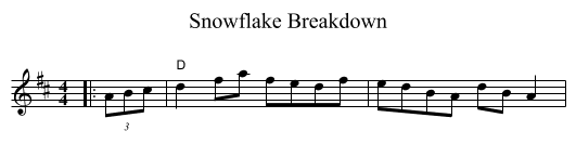 Snowflake Breakdown - staff notation