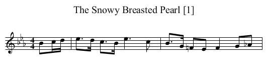 Snowy Breasted Pearl [1], The - staff notation