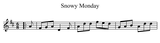 Snowy Monday - staff notation