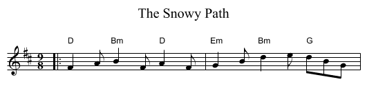 Snowy Path, The  - staff notation