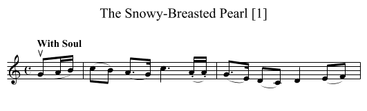 Snowy-Breasted Pearl [1], The - staff notation