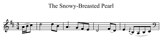 Snowy-Breasted Pearl, The  - staff notation