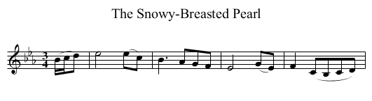 Snowy-Breasted Pearl, The - staff notation