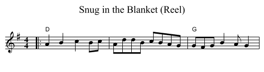 Snug in the Blanket (Reel) - staff notation