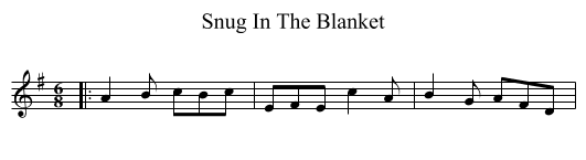 Snug In The Blanket - staff notation