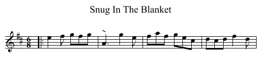 Snug In The Blanket - staff notation