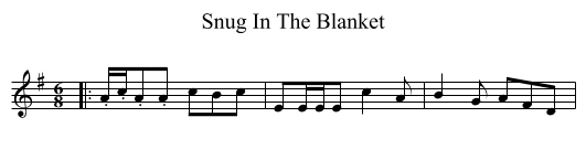Snug In The Blanket - staff notation