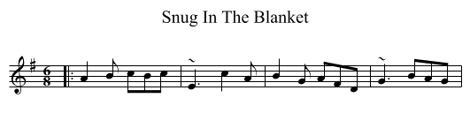 Snug In The Blanket - staff notation