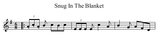 Snug In The Blanket - staff notation