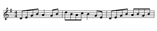 Snug in the Corner - staff notation