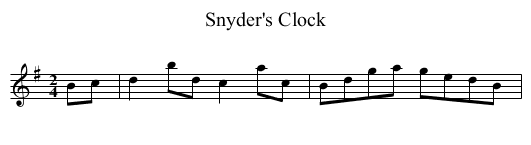 Snyder's Clock - staff notation