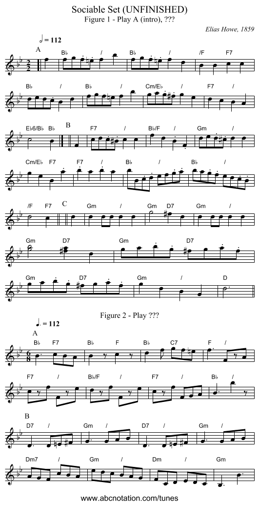 Sociable Set (UNFINISHED) - staff notation