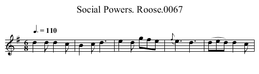 Social Powers. Roose.0067 - staff notation