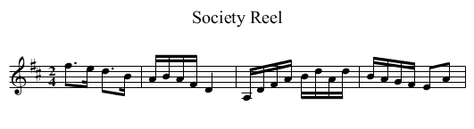 Society Reel - staff notation