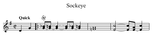 Sockeye - staff notation