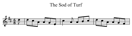 Sod of Turf, The - staff notation