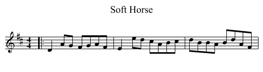 Soft Horse - staff notation