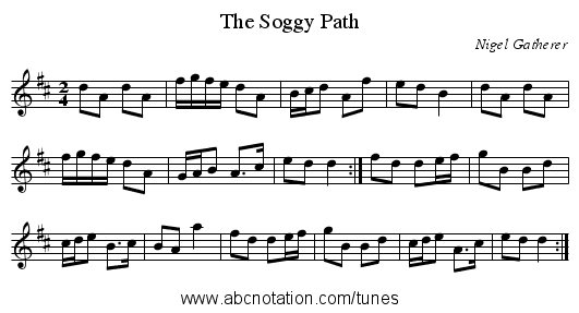 Soggy Path, The - staff notation