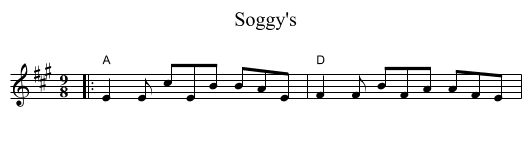 Soggy's - staff notation