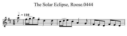 Solar Eclipse, Roose.0444, The - staff notation